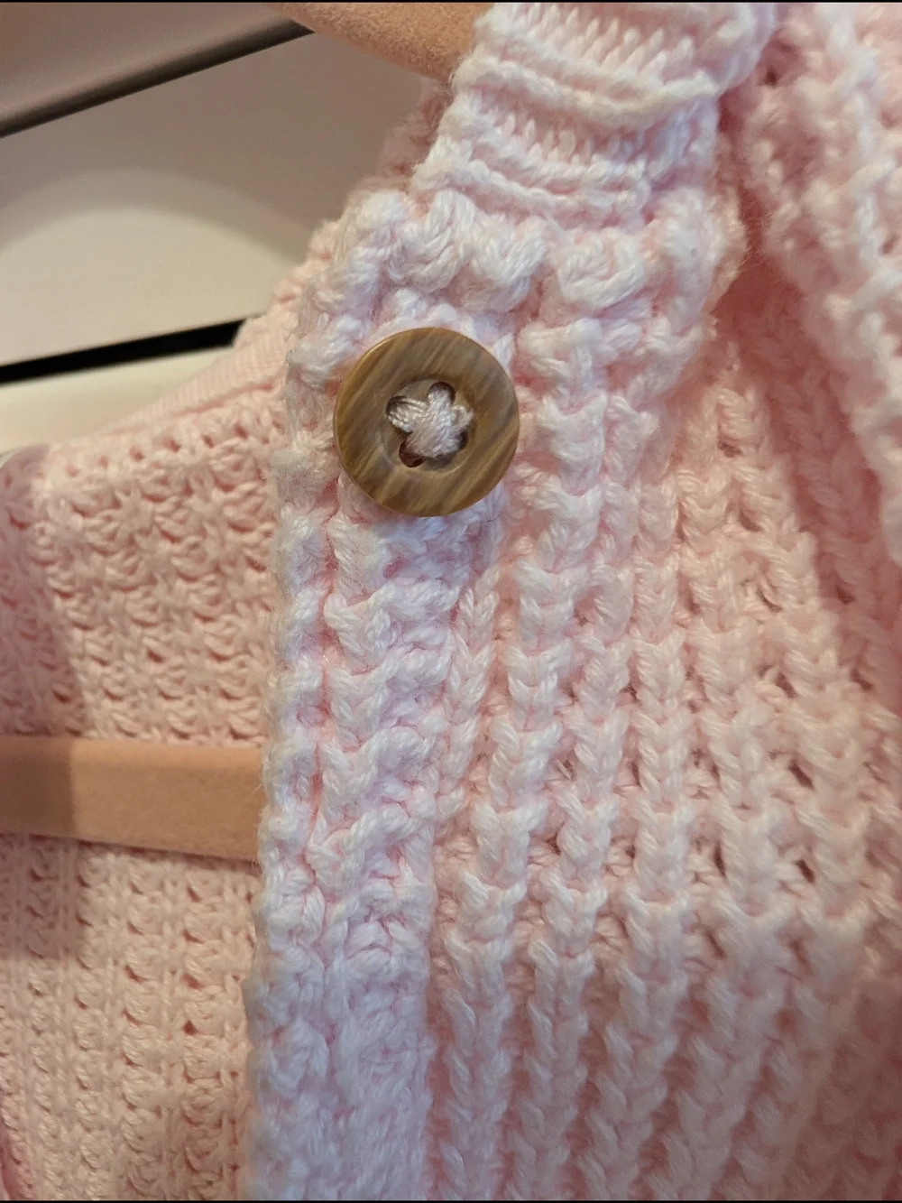 Carter's Pink Knit Hooded Baby Cardigan In Size 3 Months And 9 Months